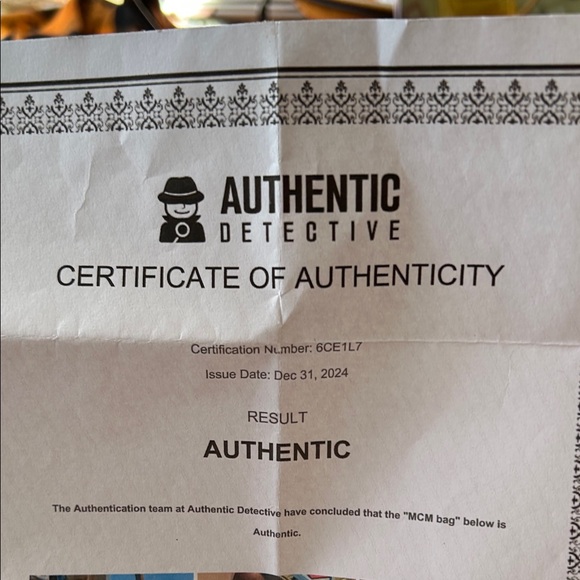 MCM Tan and White Shoulder Bag with COA - Picture 14 of 15